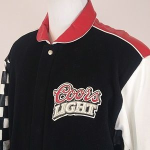 J. H. Design Mens Jacket XL Coors Light Racing
